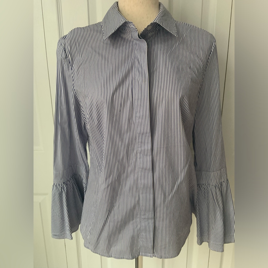 Marled Button Down Blouse